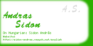andras sidon business card